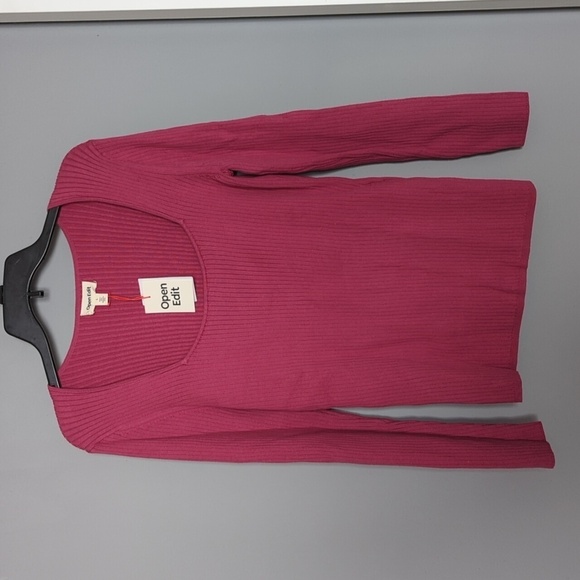 NWT. Open Edit Women's top. Women's large shirt. Ribbed. - Picture 1 of 7